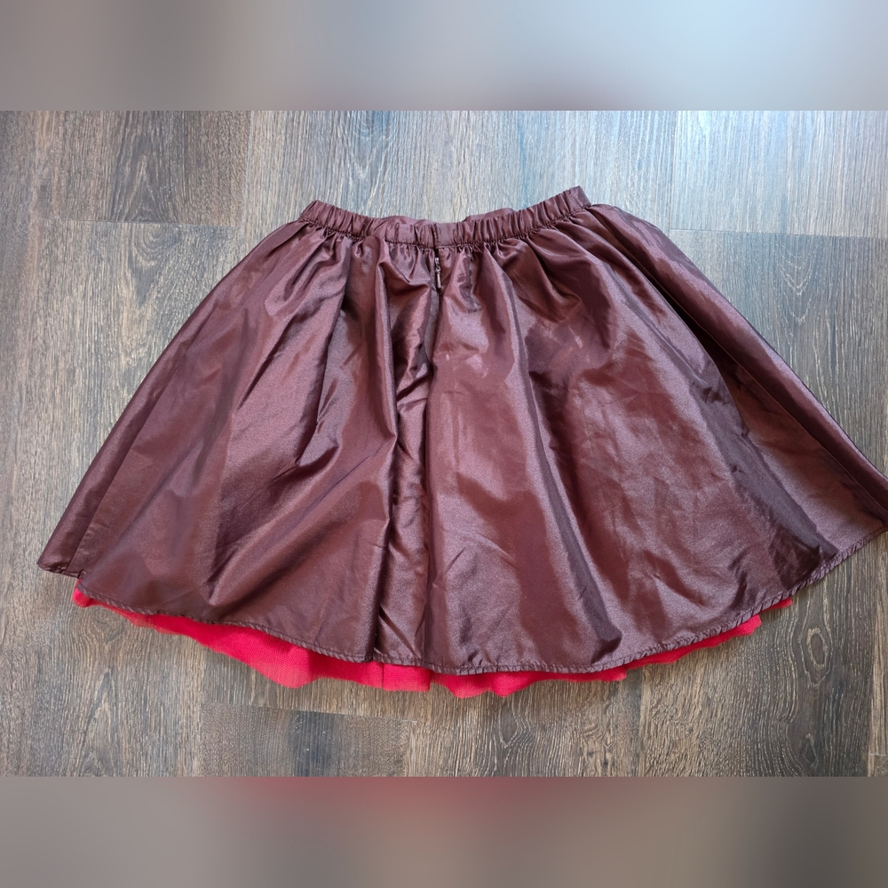 American Girl Bitty Baby vintage "Chocolate Cherry" cardigan & skirt set - Picture 10 of 11